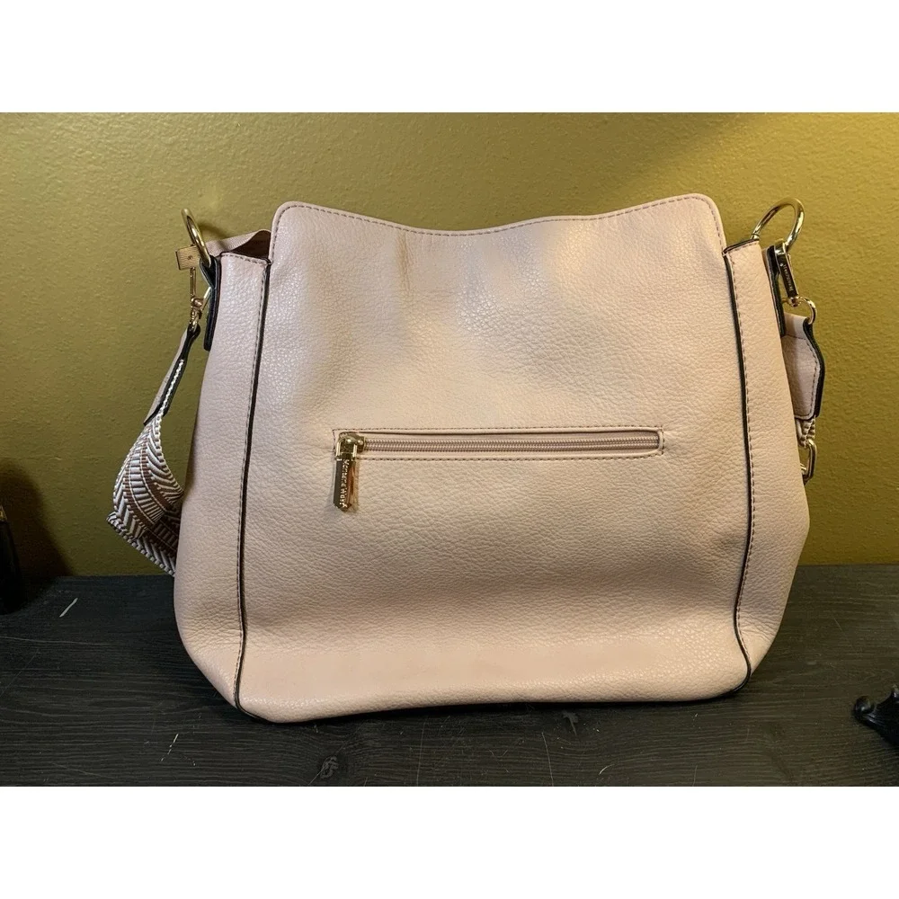 Montana West Studded‎ Hobo Bag Vegan Leather Adjustable Shoulder Tote Lined Pink